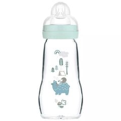 Стеклянная бутылочка Mam Feel Good Forest, 2+ месяцев, 260 мл цена и информация | Бутылочки и аксессуары | kaup24.ee