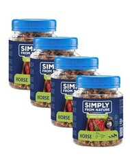 Simply From Nature Smart Bites hobuselihaga, 4x130 g hind ja info | Maiustused koertele | kaup24.ee