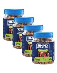 Simply From Nature Smart Bites hirvelihaga, 4x130 g hind ja info | Maiustused koertele | kaup24.ee