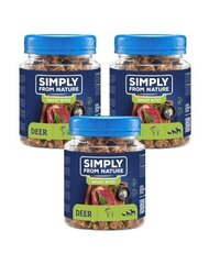 Simply From Nature Smart Bites hirvelihaga, 3x130 g hind ja info | Maiustused koertele | kaup24.ee