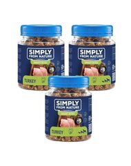 Simply From Nature Smart Bites kalkuniga, 3x130 g hind ja info | Maiustused koertele | kaup24.ee