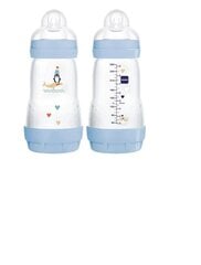 Lutipudel Mam Easy Start Anti-Colic, blue/sinine, 2+ kuud, 2 tk, 260 ml цена и информация | Бутылочки и аксессуары | kaup24.ee