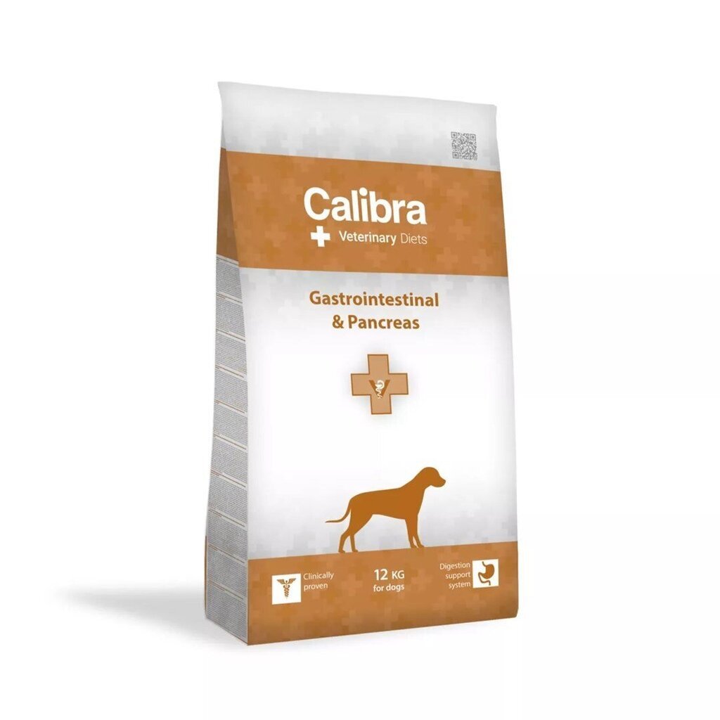 Calibra Veterinary Diets Gastrointestinal & Pancreas kuivtoit kõikidele tõugudele lõhega, 12 kg hind ja info | Kuivtoit koertele | kaup24.ee