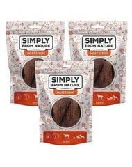 Simply From Nature Meat Strips koeramaiused hobuselihaga, 3x80 g цена и информация | Лакомства для собак | kaup24.ee