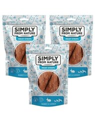 Simply From Nature Meat Strips küüliku ja porgandiga, 3x80 g цена и информация | Лакомства для собак | kaup24.ee