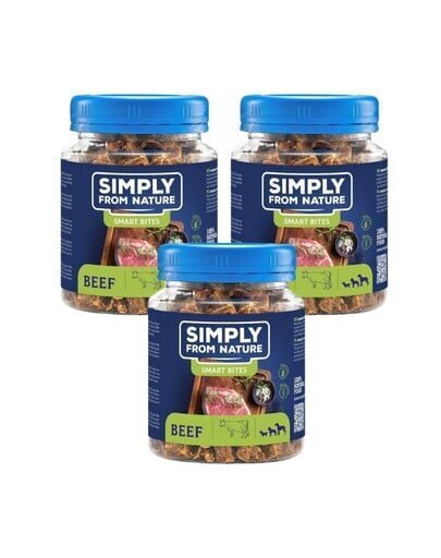 Simply From Nature Smart Bites veiselihaga, 3x130 g цена и информация | Maiustused koertele | kaup24.ee