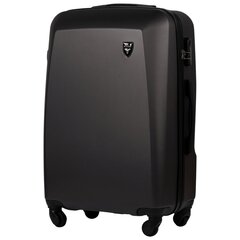 Средний чемодан 0125, тёмно-серый цена и информация | Чемоданы, дорожные сумки | kaup24.ee
