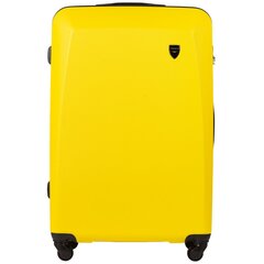 Большой чемодан 0125, жёлтый цена и информация | Чемоданы, дорожные сумки | kaup24.ee