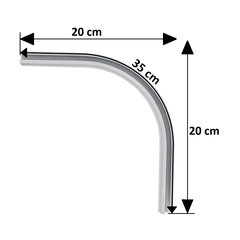 Angle through arc of a white aluminum rail curtain rod цена и информация | Карнизы | kaup24.ee