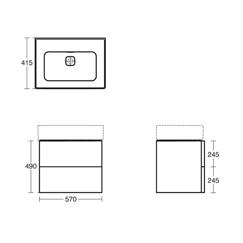 Vannitoakapp valamuga Ideal Standard Adapto 57 hind ja info | Vannitoakapid | kaup24.ee