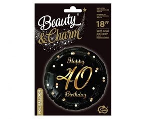 Fooliumist õhupall Beauty&Charm Happy birthday 40 hind ja info | Õhupallid | kaup24.ee
