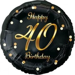 Воздушный шар из фольги Beauty&Charm, "Happy birthday 40 ", размер 18" цена и информация | Шарики | kaup24.ee