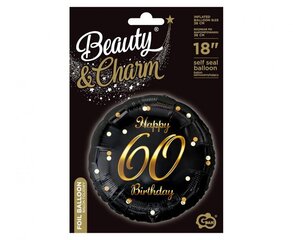 Воздушный шар из фольги Beauty&Charm, "Happy birthday 60 ", размер 18" цена и информация | Шарики | kaup24.ee