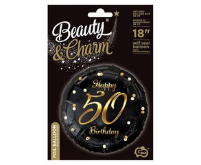 Фольгированный шар Beauty&Charm, "Happy birthday 50", размер 18" цена и информация | Шарики | kaup24.ee