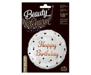 Fooliumist õhupall Beauty&Charm Happy birthday hind ja info | Õhupallid | kaup24.ee