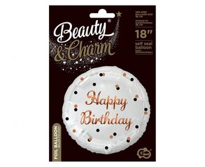 Воздушный шар из фольги Beauty&Charm, "Happy birthday ", размер 18" цена и информация | Шарики | kaup24.ee