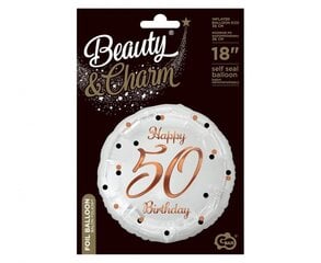 Фольгированный шар Beauty&Charm, "Happy birthday 50", размер 18" цена и информация | Шарики | kaup24.ee