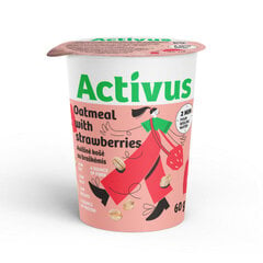 Activus kaerapuder maasikatega, 60 g hind ja info | Kuivained, tangud, riis | kaup24.ee