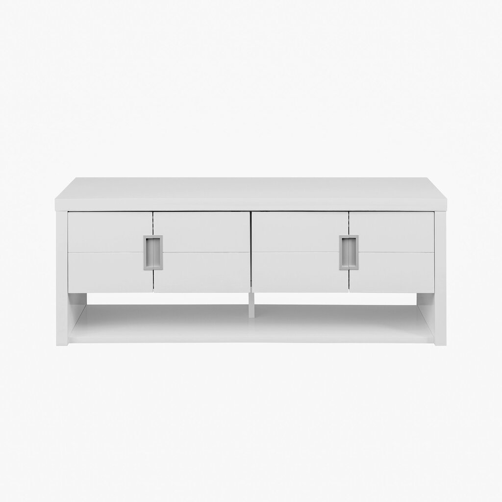 Kummut Walker Edison Contemporary Media Console Bi-Folding, valge hind ja info | TV alused | kaup24.ee