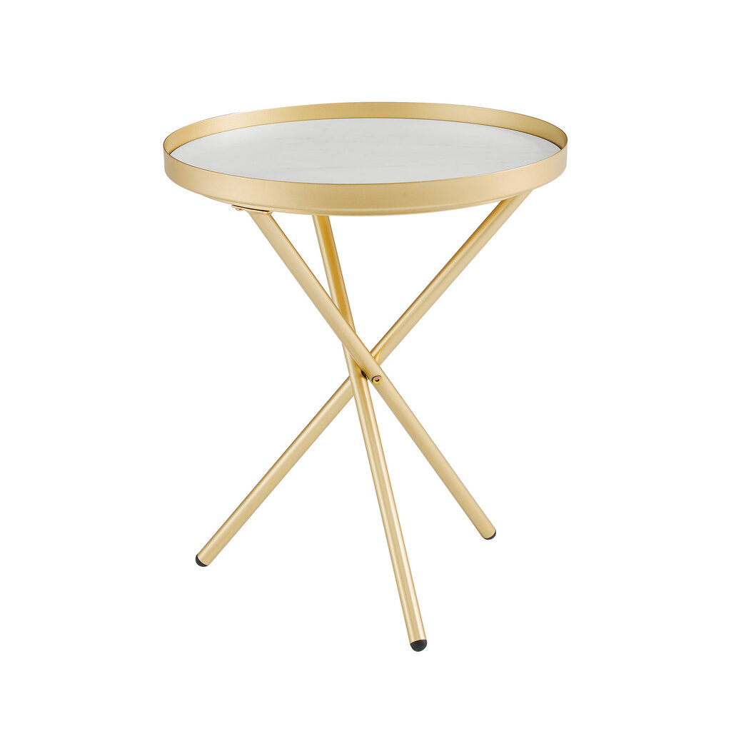 Abilaud Walker Edison Contemporary 3, Marble/Gold hind ja info | Diivanilauad | kaup24.ee