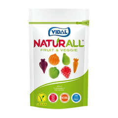 Kummikommid Vidal Doypack Natural Fruit & Veggie, 180 g hind ja info | Maiustused | kaup24.ee