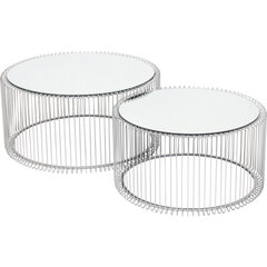 Diivanilaua komplekt Table Wire Silver, 2 tk hind ja info | Diivanilauad | kaup24.ee