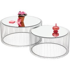 Diivanilaua komplekt Table Wire Silver, 2 tk hind ja info | Diivanilauad | kaup24.ee