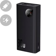 Аккумулятор питания с дисплеем, Baseus PPAD0401011, 10000 мАч., 2xUSB USB-C, черный цена и информация | Зарядные устройства Power bank | kaup24.ee