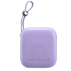 Аккумулятор питания, Joyroom Jelly Series JR-L0021, с кабелем USB-C, 10000 мАч., 22,5 Вт, фиолетовый цена и информация | Зарядные устройства Power bank | kaup24.ee