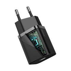 Быстрое зарядное устройство, Baseus Super Si Quick Charger 1C1, 20 Вт., кабель USB-C - Lightning 1 м., черный цена и информация | Зарядные устройства для телефонов | kaup24.ee