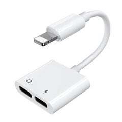 Адаптер-разветвитель для наушников, Joyroom, iPhone Lightning, 2x Lightning, белый цена и информация | Адаптеры и USB-hub | kaup24.ee