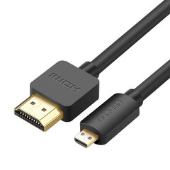 Кабель-переходник HDMI, micro HDMI 2.0v 4K 60Hz 30AWG 1.5 м, черный цена и информация | Адаптеры и USB-hub | kaup24.ee