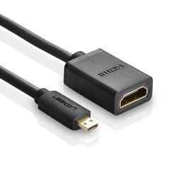 Adapterkaabel HDMI, micro HDMI, 20 cm, must hind ja info | USB jagajad, adapterid | kaup24.ee