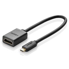 Adapterkaabel HDMI, micro HDMI, 20 cm, must hind ja info | USB jagajad, adapterid | kaup24.ee