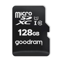 MicroCard, 128 Гб., micro SD, XC, UHS-I Class 10, SD адаптер, черный цена и информация | Карты памяти для телефонов | kaup24.ee