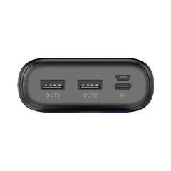 Power Battery, Dudao K9Pro1, 20000 mAh., 2x USB, USB-C micro, USB, 2A LED-ekraaniga, must hind ja info | Akupangad | kaup24.ee