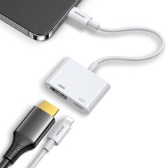 Переходник-адаптер с iPhone Lightning, Joyroom, на HDMI FullHD, Lightning, белый цена и информация | Адаптеры и USB-hub | kaup24.ee