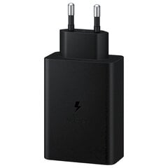 Зарядное устройство, Samsung, 2x USB-C и 1x USB PPS PD, 65 Вт, QC 3.0, AFC FCP, черный цена и информация | Зарядные устройства для телефонов | kaup24.ee