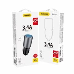 Автомобильное зарядное устройство с подсветкой, Dudao R5S1, 2x USB, 3,4A, серый цена и информация | Автомобильные электропринадлежности 12V | kaup24.ee