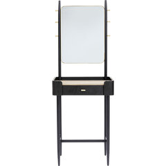 Вешалка + зеркало Milano, чёрная, 171,5 x 60 x 37 см цена и информация | Туалетные столики | kaup24.ee