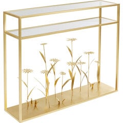 Консоль Flowers, золотистый, 85 x 100 x 25 см  цена и информация | Столы-консоли | kaup24.ee