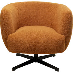 Кресло вращающееся Peony, светло коричневое цена и информация | Кресла в гостиную | kaup24.ee