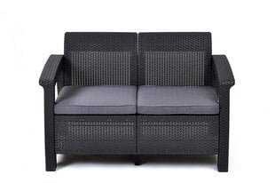 Aiadiivan plastikust Curver Corfu love seat, hall цена и информация | Садовые стулья, кресла, пуфы | kaup24.ee