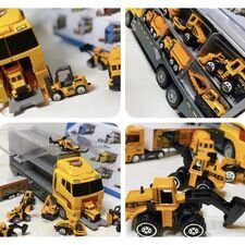 Veokauto + 6 erinevat ehitusmasinat цена и информация | Игрушки для мальчиков | kaup24.ee