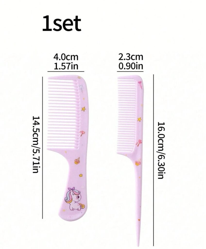 Juuksehari lastele Electronics LV-2194, lilla, 1 tk hind ja info | Juukseharjad, kammid, juuksuri käärid | kaup24.ee