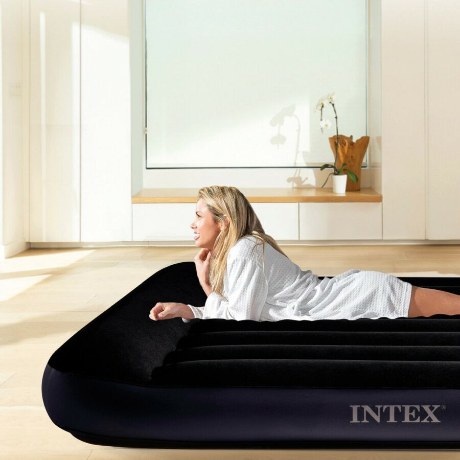 Täispuhutav madrats Intex Air Bed, 99x25x191 cm, must цена и информация | Täispuhutavad madratsid ja mööbel | kaup24.ee