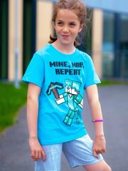 Minecraft lühikesed püksid ja T-särk hind ja info | Tüdrukute hommikumantlid ja pidžaamad | kaup24.ee