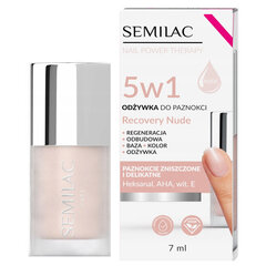 Küünte tugevdaja Semilac 5in1 Recovery Nude, 7 ml hind ja info | Küünelakid, küünetugevdajad | kaup24.ee