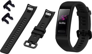 Strado silikoonist rihm Huawei Band 3/4 PRO (must) universaalne цена и информация | Аксессуары для смарт-часов и браслетов | kaup24.ee