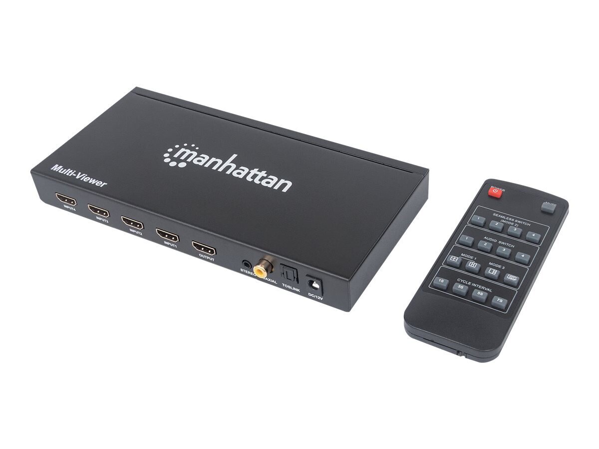 MH 1080p 4-Port HDMI Multiviewer Switch цена и информация | USB jagajad, adapterid | kaup24.ee